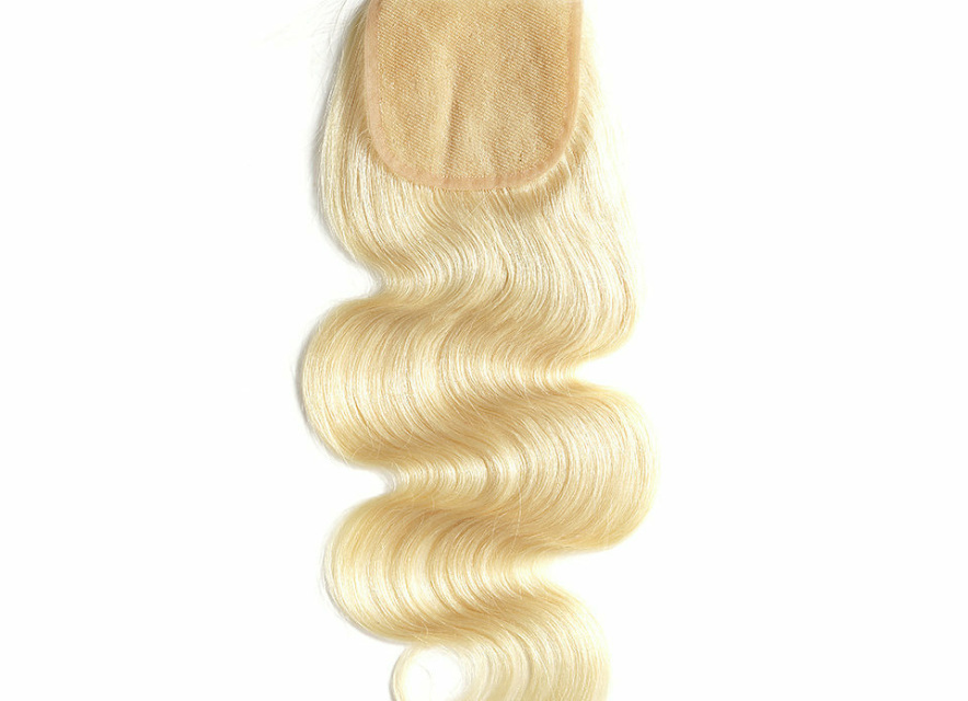 Blonde Synthetic Hair Closure - wide 4